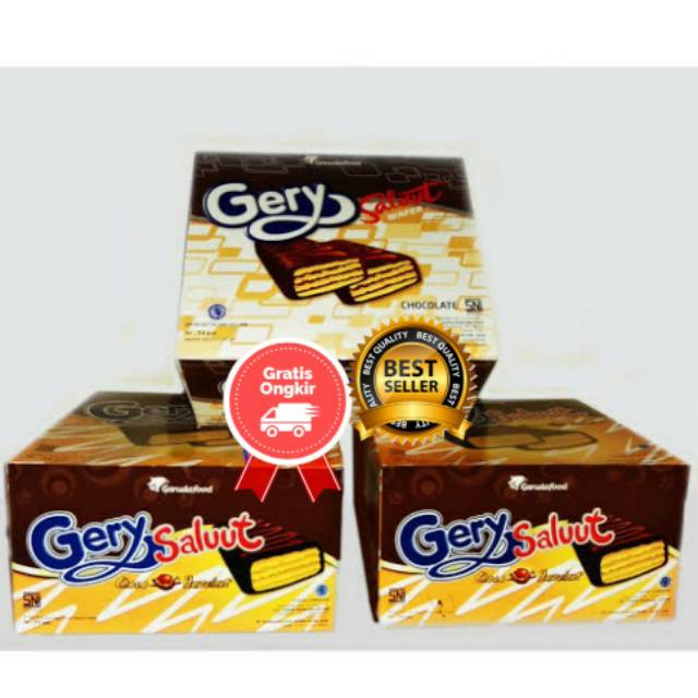 

GERY SALUT WAFER CHOCO HAZELNUT / GERY WAFER CHOCOLATE Isi 24pcs