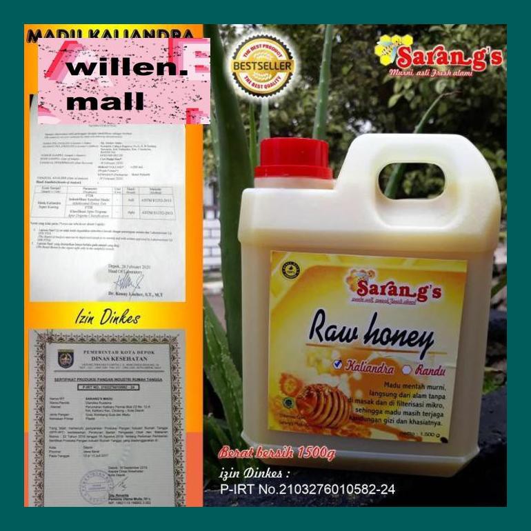 

S0Vitxd Madu Kaliandra 1500Gr, Madu Asli,Raw Honey S50Vt0H