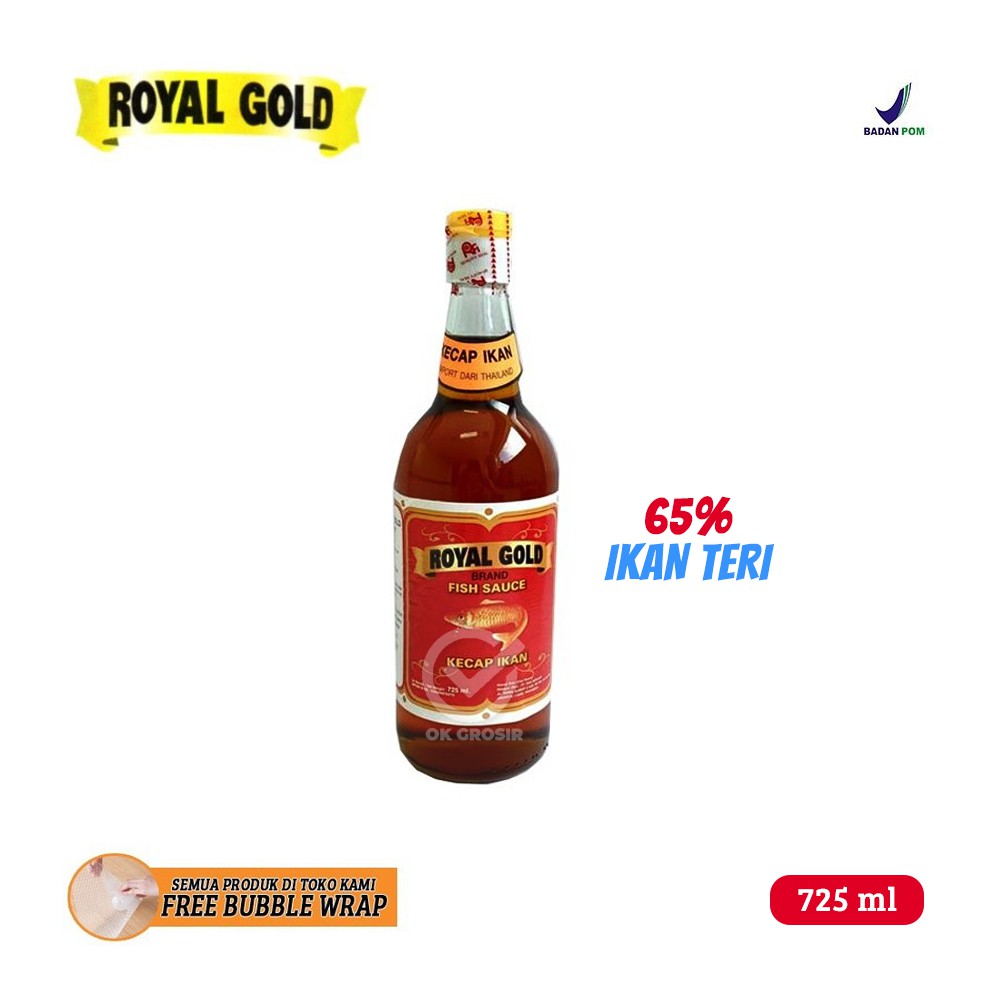 

Kecap Ikan Thailand 65% / Fish Sauce / Fish Gravy Royal Gold (725 ml)