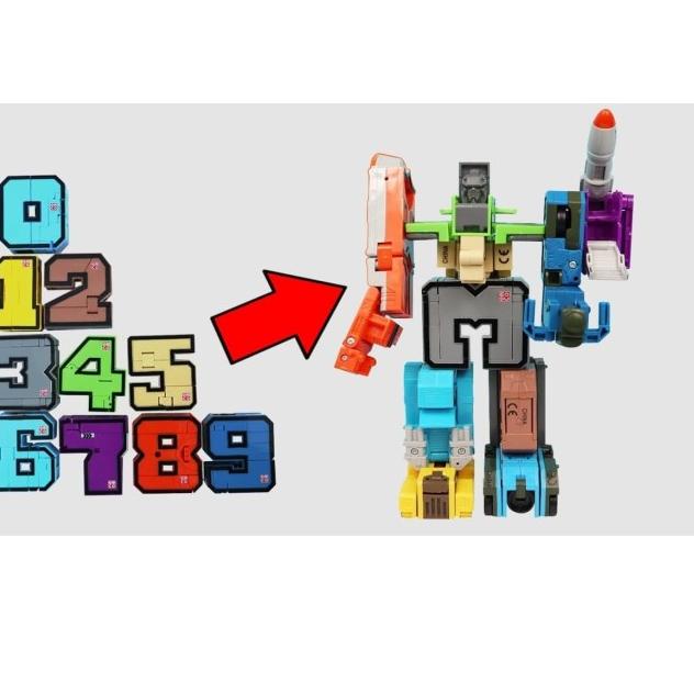 ❆ Emco POCKET MORPHERS - Number 0 Robot Transformers Angka Combiner ☑