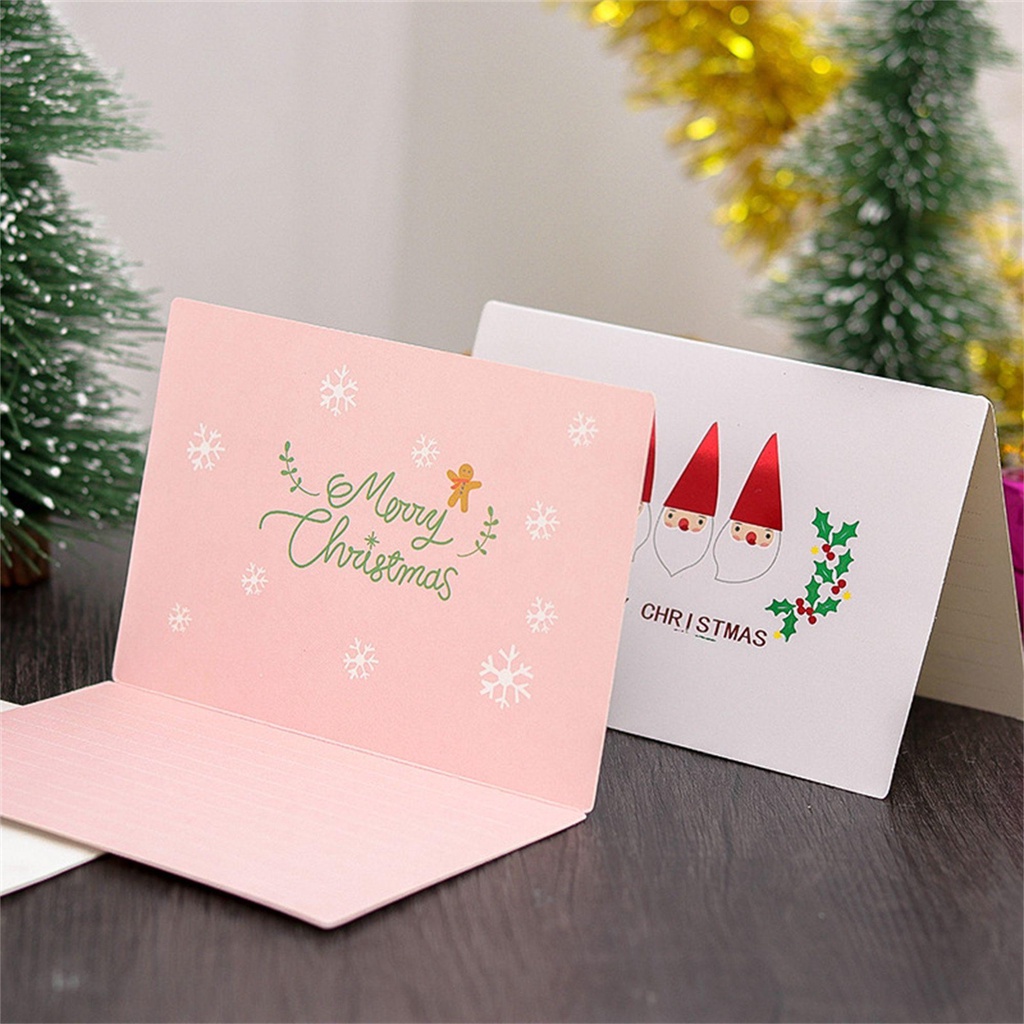 Solighter Kartu Natal Xmas Pesta Hadiah Postcards Kartun