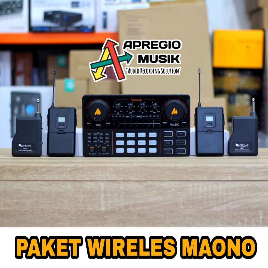 Paket Podcast Wireless Maono AM200 Fifine K037