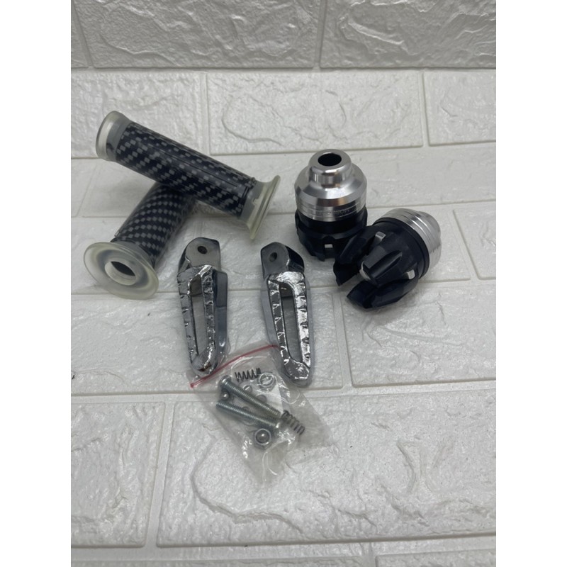 Handgrip Karbon + Step Scoopy Lokal + Jalu As Roda Depan Honda beat scoopy vario dll