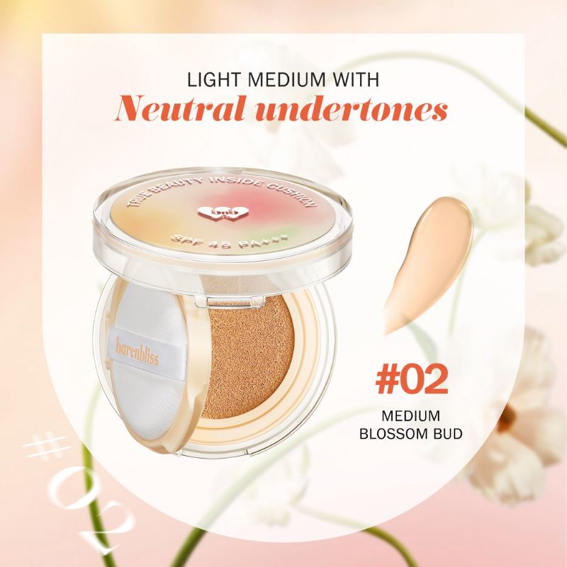 BNB barenbliss Korean Bloomatte True Beauty Inside Cushion「24H Full Coverage」( YOU MAKEUPS OFFICIAL STORE )