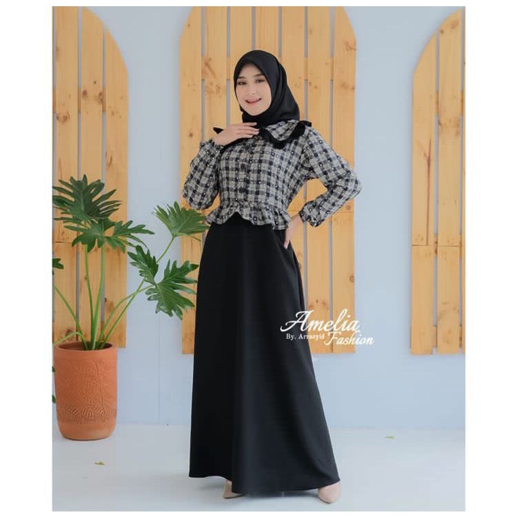 gamis AMELYA ORI amelia /gamis kekiinian/gamis terbaru