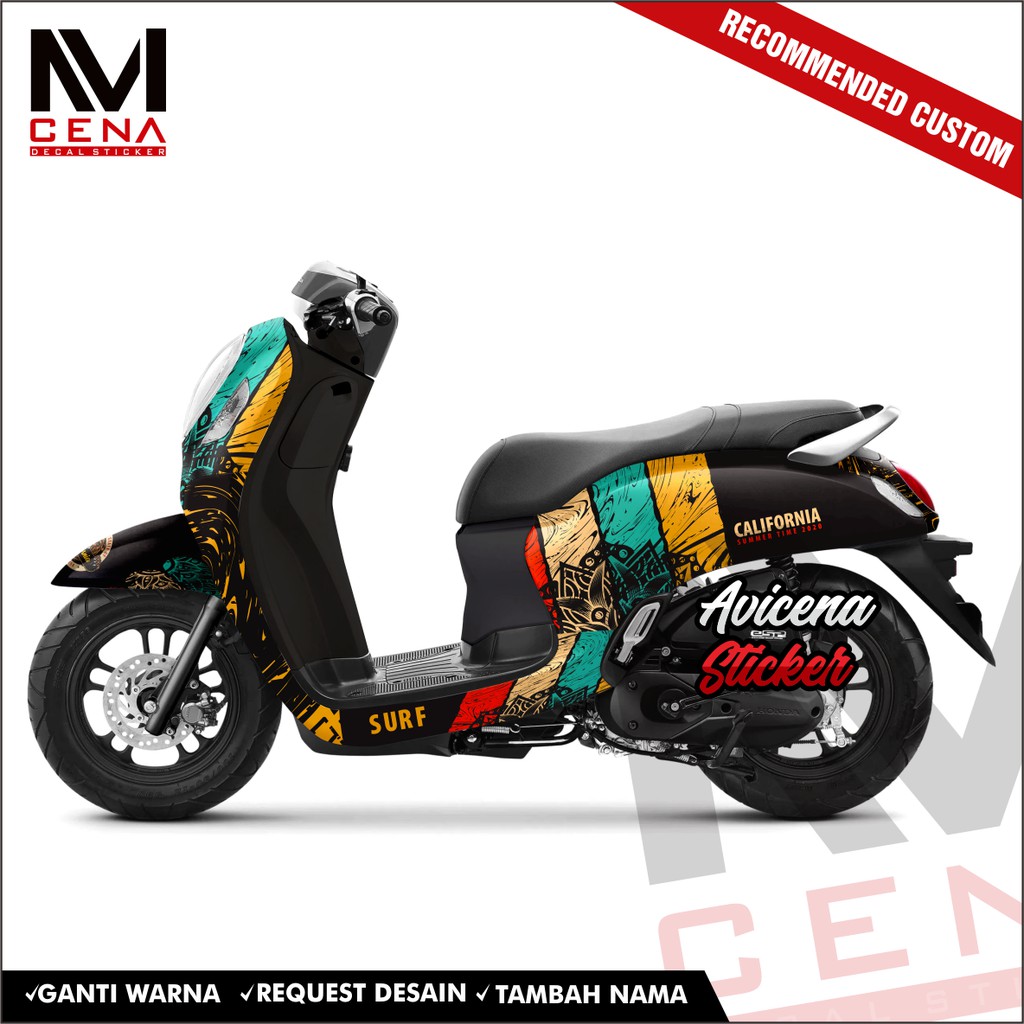 Sticker Striping Decal Scoopy Prestige New 2021 Decal Sticker New Scoopy Prestige 2021 Full etnic