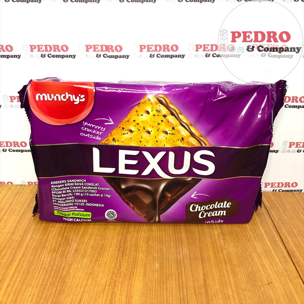 

Munchy's lexus biscuit chocolate cream 190 gram - biskuit coklat choco munchy munchys