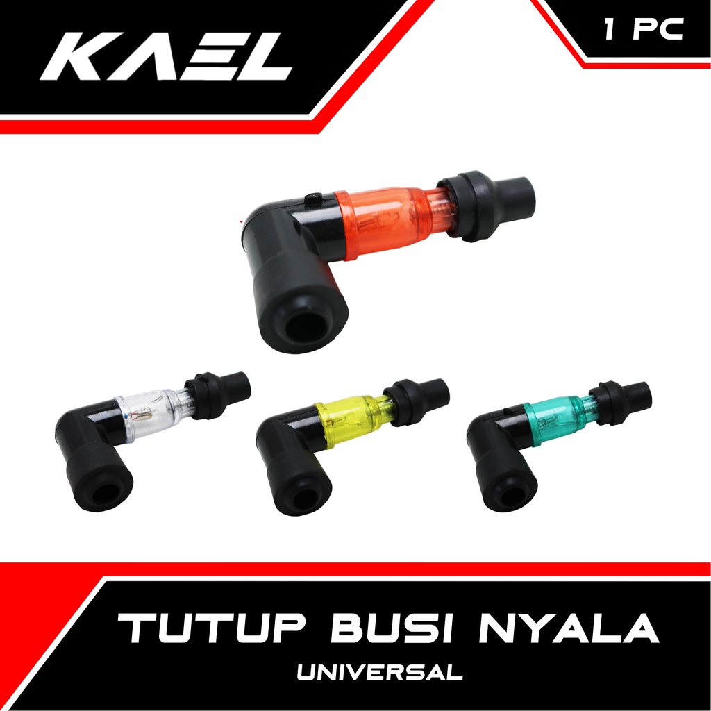 Tutup Busi Nyala Universal Motor Bebek-Matic-Sport Cangklong-Cop-Dop Spark-Plug Cover-Penutup Beat-F1-FI-Pop-eSP-Street/Vario 110-125-150 Old-New LED/Mio-M3-Z/Scoopy/Spacy/Fino/Jupiter-MX-Z/Supra-X-125-Fit/Grand/Vega-R-ZR/Blade/Revo-Absolute