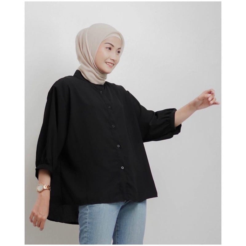 (COD) AUDRY KEMEJA WANITA LENGAN BALON POLOS / RUFI BASIC SHIRT RUFFLE / GIOVANI PUFFY BLOUSE/ HARUMI SHIRT / KEMEJA BALON POLOS/ TALITA BASIC SHIRT / AUDREY BLOUSE