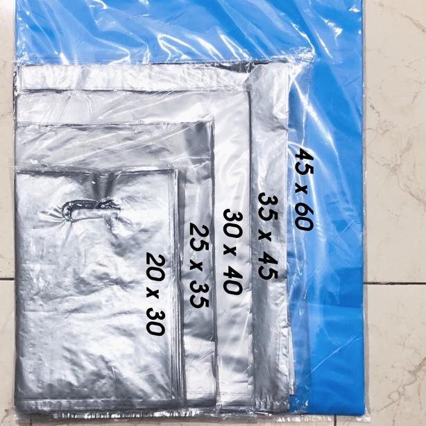 

plastik packing olshop SILVER 25x35 0.7 100 lembar pond oval tanpa plo