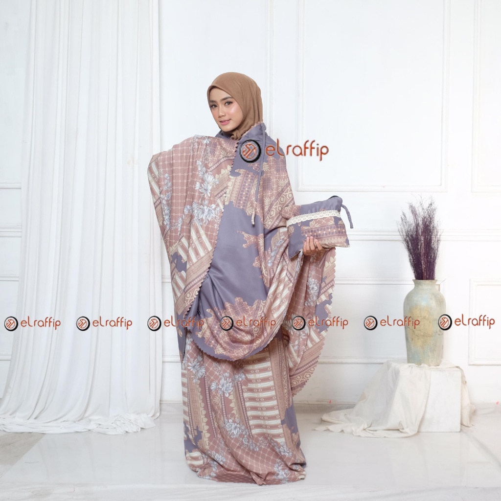 Mukena Dewasa Satin Motif Printing 2in1 MedinaSeries