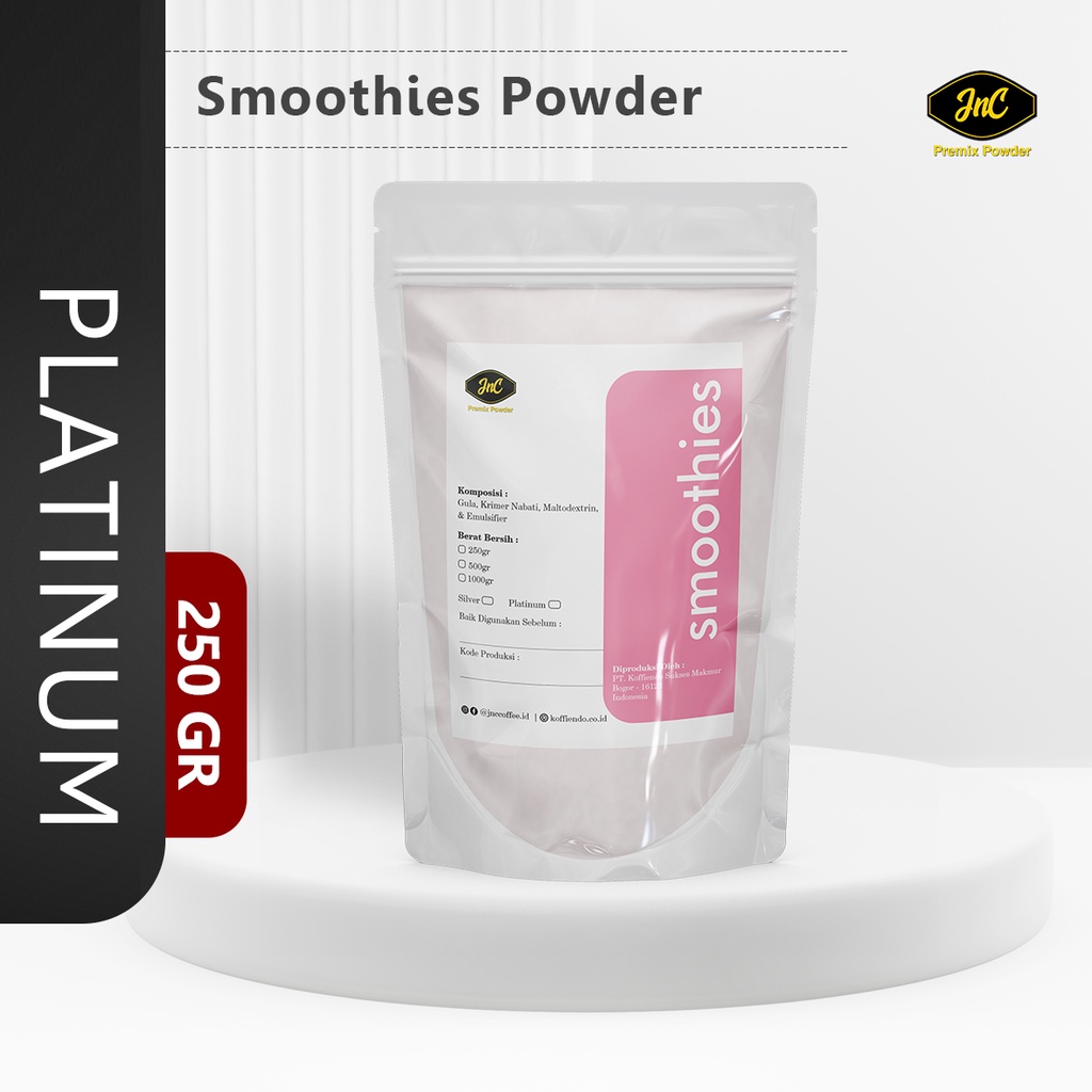 JnC Smoothies Base Platinum Powder 250gr - 500gr I Bubuk minuman