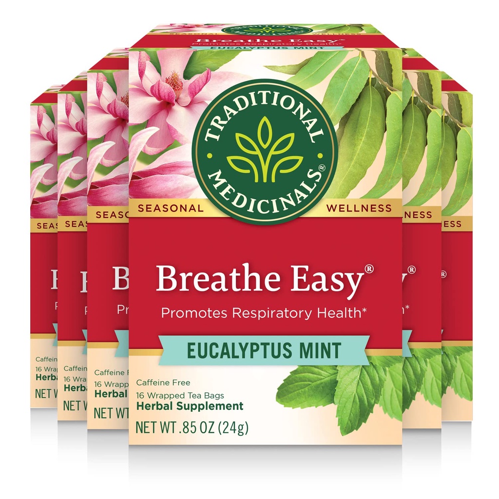 

Teh Traditional Medicinals Breathe Easy Eucalyptus Mint 16 x 1.5 Gram