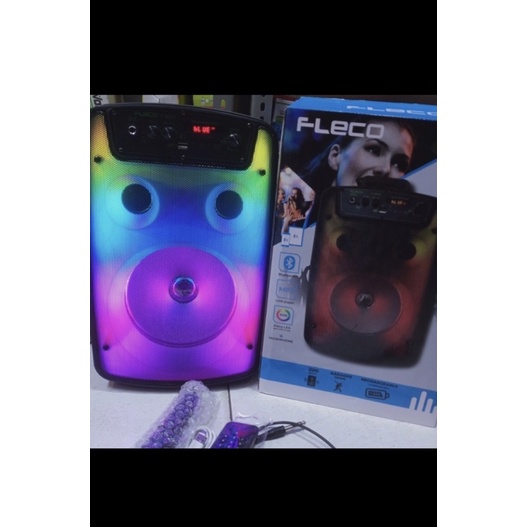 Speaker Bluetooth X-Bass Fleco 8’5 Inch F-8332 LED Plus Mic Karaoke