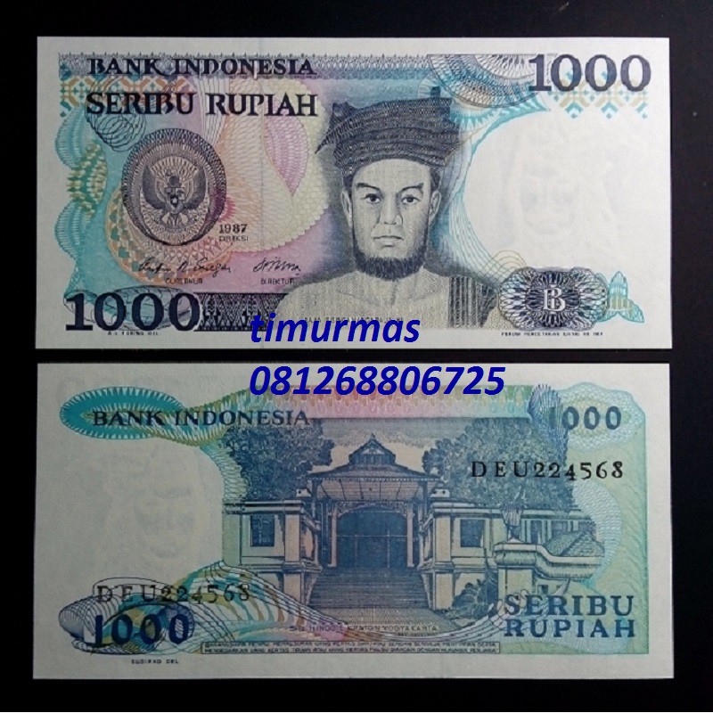 Jual Uang Lama Kuno 1000 Rupiah 1987 Sisingamangaraja Shopee Indonesia