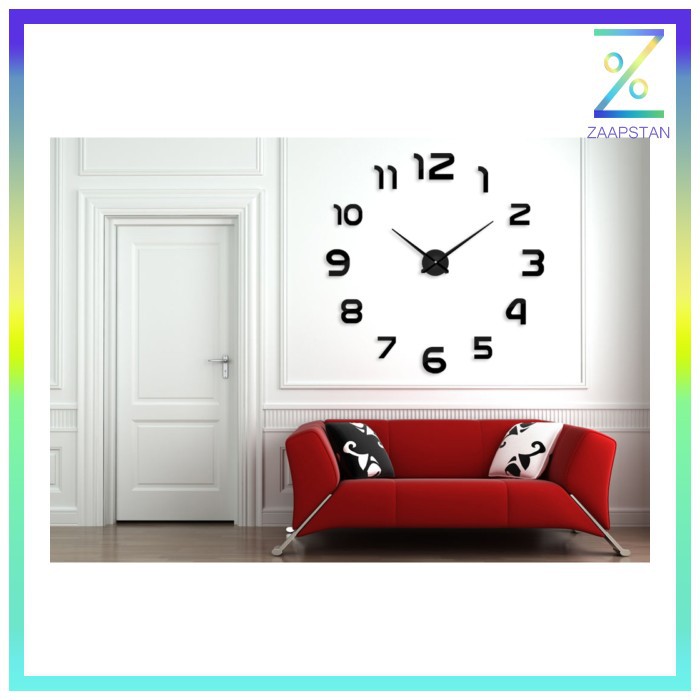 Jam Dinding Besar DIY Giant Wall Clock Quartz Creative Design 80-130cm