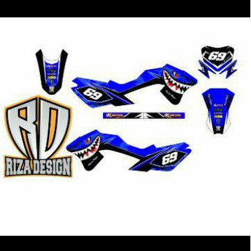 decal KLX/D-Tracker shark