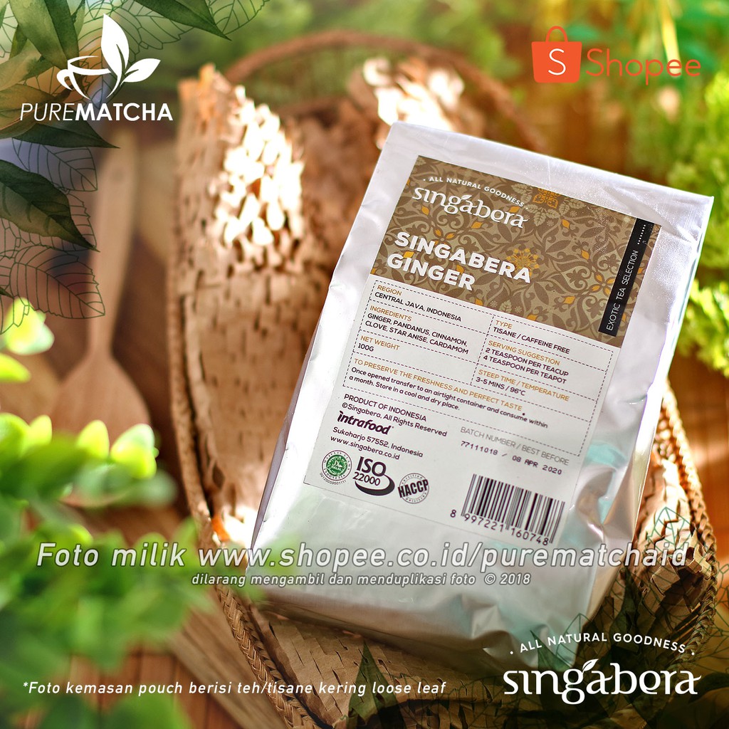 

Singabera Teh Premium Indonesia - Singabera Ginger Tisane 100gr pouch Indonesain Tea