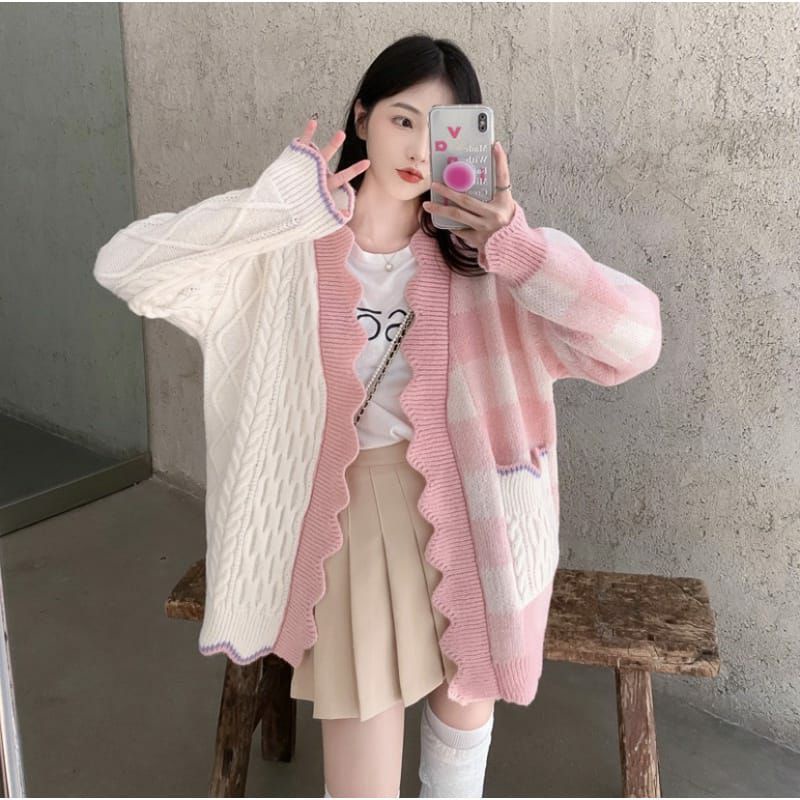 Tessa Outer Cardigan Knitt Oversize Rajut Wanita