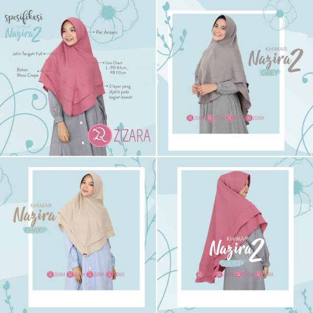 Khimar Nazira 2 Soft Pad by Zizara