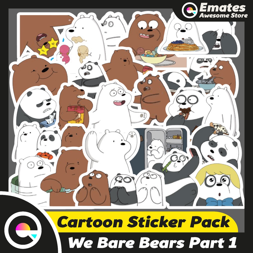 

Stiker Sticker We Bare Bears #1 Stiker Pack Aesthetic Dekorasi Laptop Waterproof