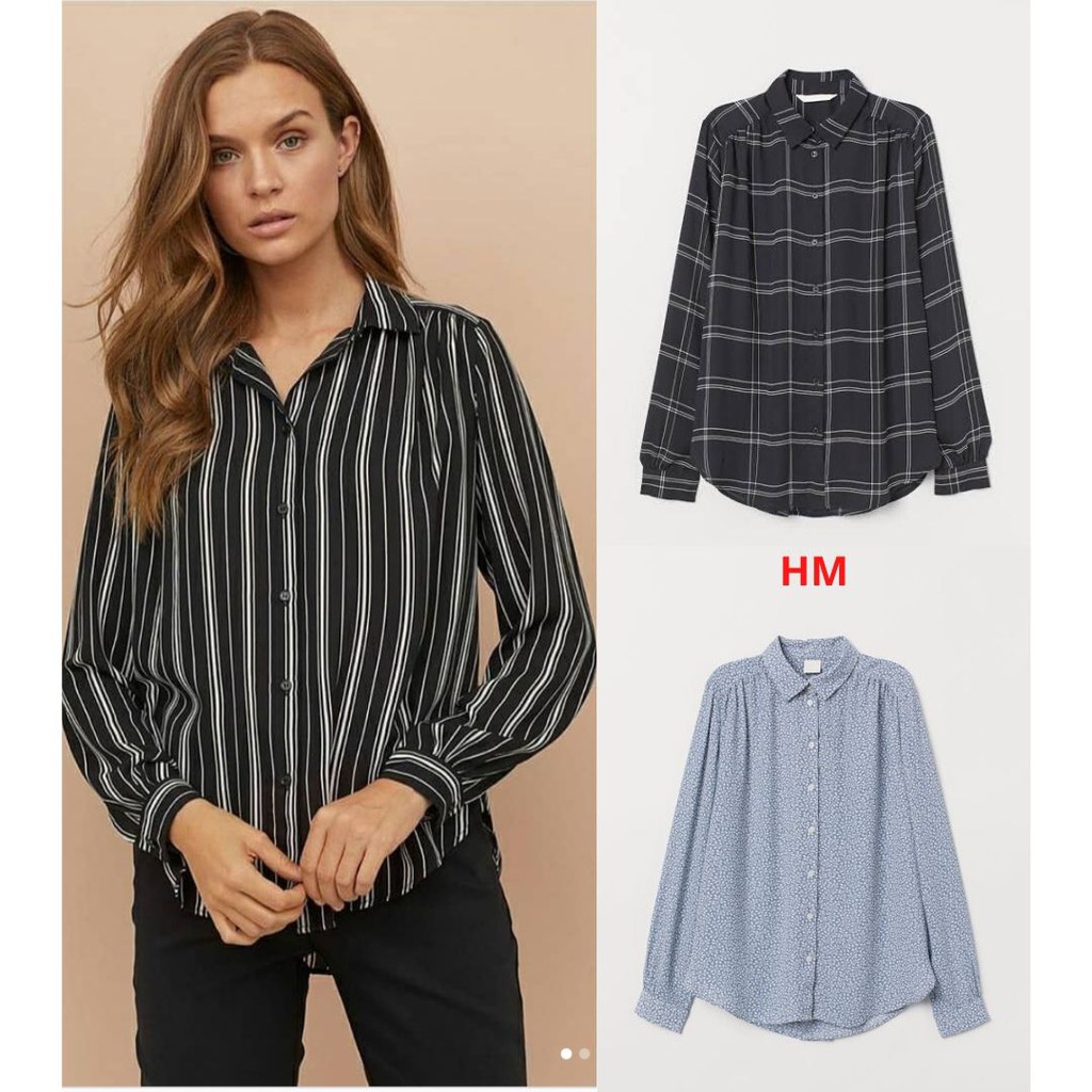 HM Kemeja Wanita Longsleeve Atasan Wanita Formal HM Kemeja Wanita Longsleeve Atasan Wanita Formal