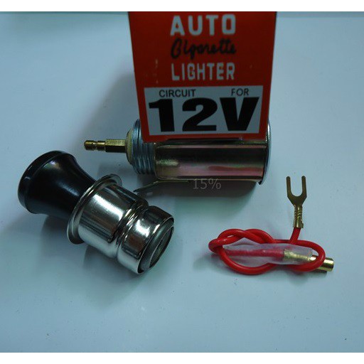 FULL SET Auto Cigarette Lighter Pemantik Rokok Mobil 12v