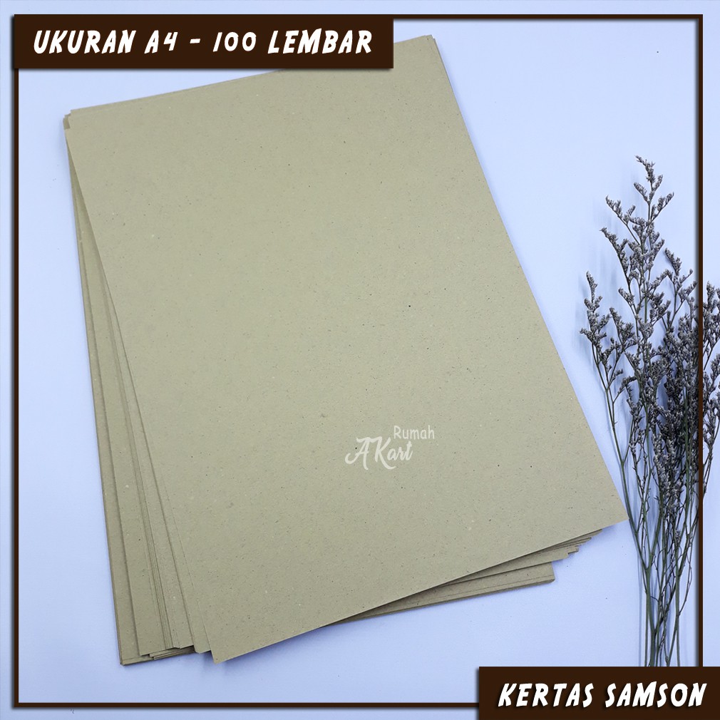 

[100 Lembar] Kertas Samson Coklat, Paper Craft Vintage, HVS Coklat - Ukuran A4-80 Gram