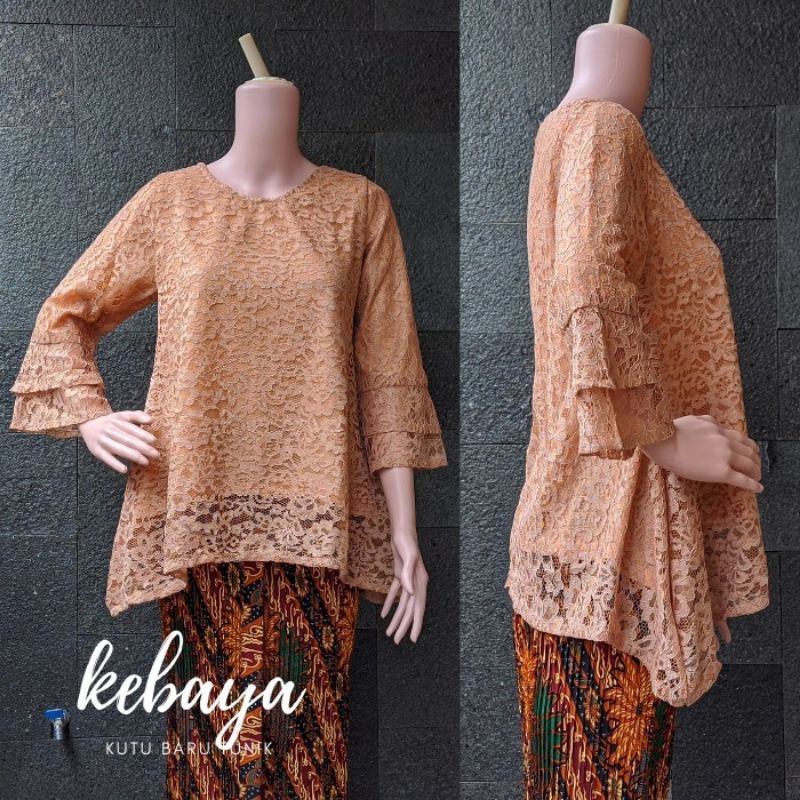 IndahKebaya | HANYA ATASAN YA / KEBAYA RINJANI BROKAT / KUTUBARU TUNIK / MOCCA TOSCA  MUSTARD DUSTY