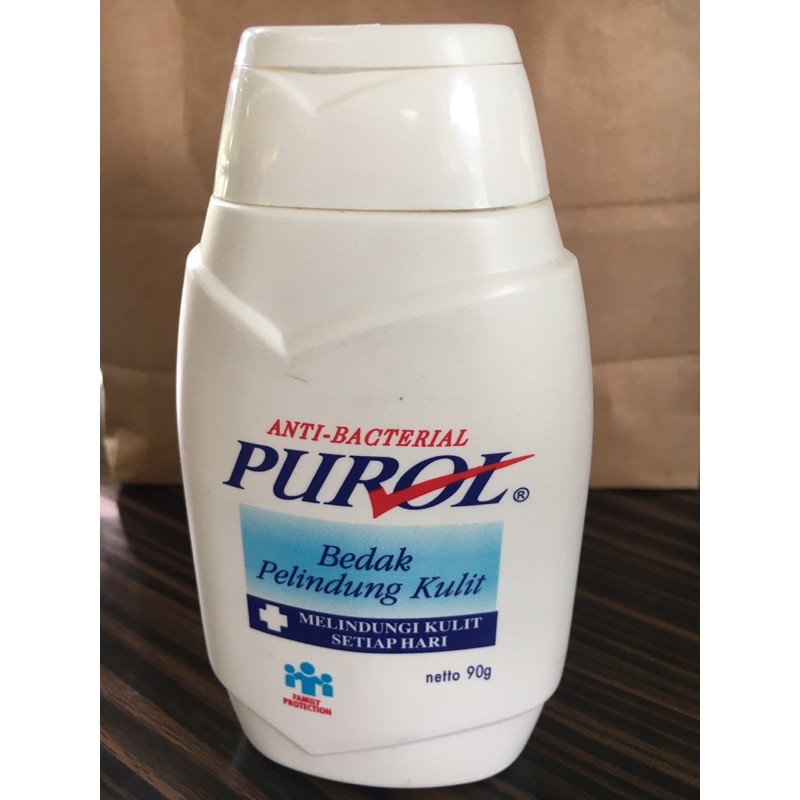 PUROL Anti Bacterial Bedak PUROL Biru 90g