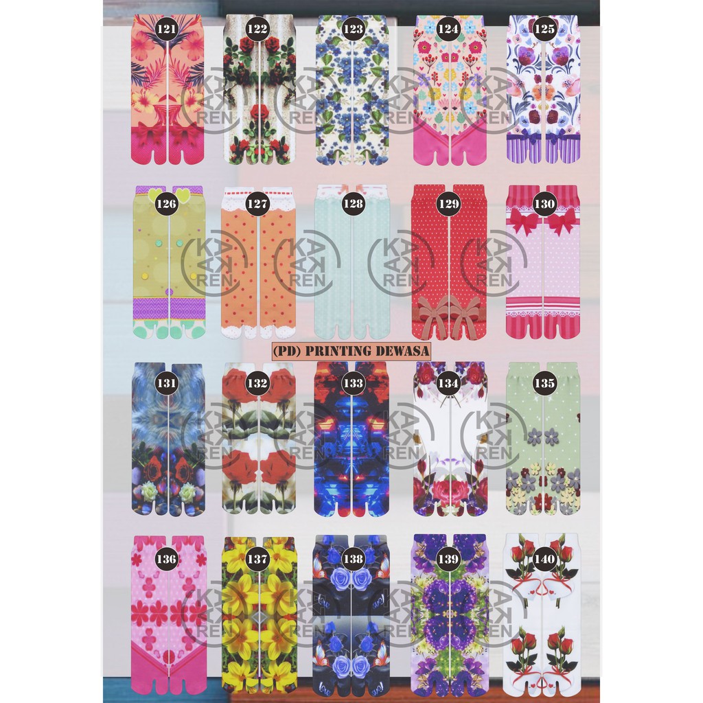 Kakaren Kaos Kaki Printing Dewasa Murah G