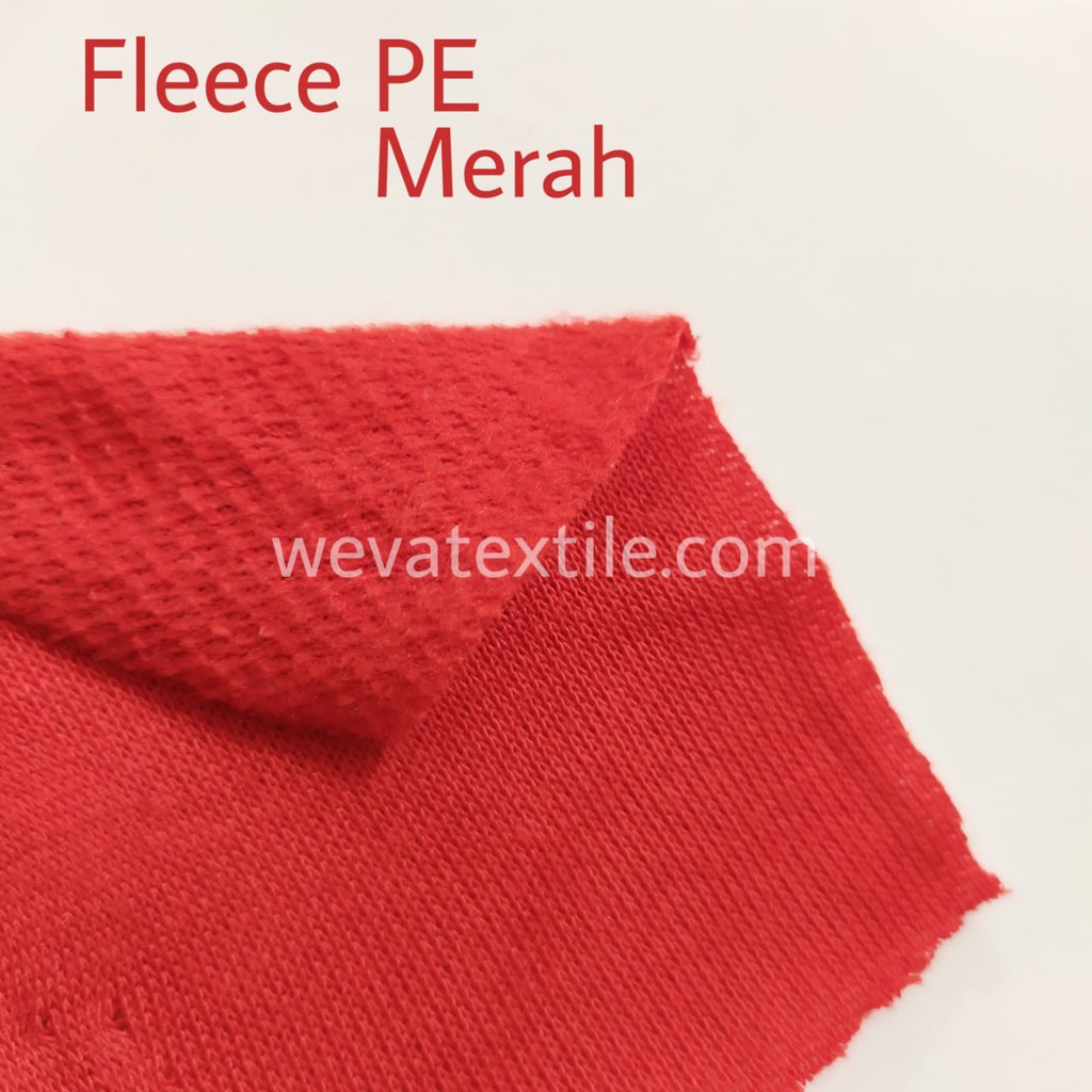 Bahan Kain Kiloan Sweater Jaket Fleece PE 280gram Merah
