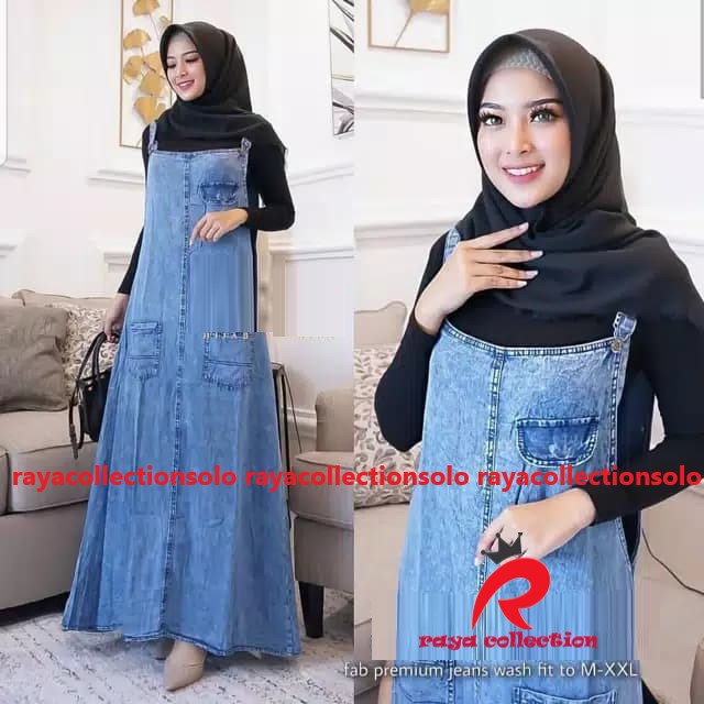 ADORA OVERALL / OVERALL JEANS SNOWBLUE / OVERALL KANTONG JEANS / OVERALL ROK JEANS