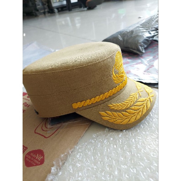 TOPI KOMANDO KORPRI KHAKI Dobel padi kapas