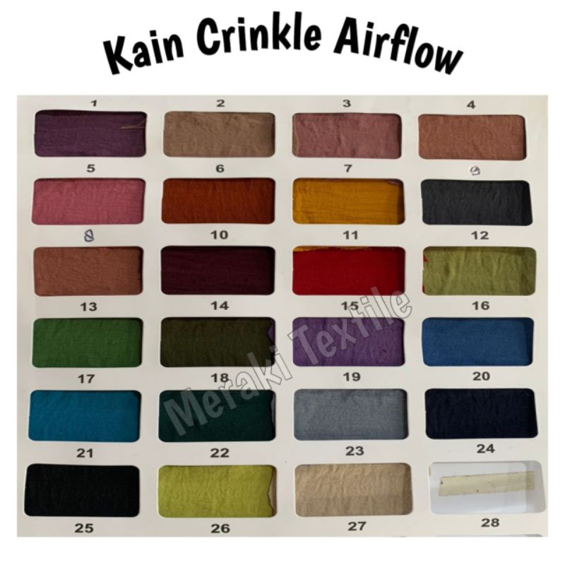 Bahan Kain Cey Airflow Crinkle Stretch Premium Meteran