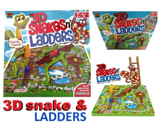 3D snakes ladders 007-82