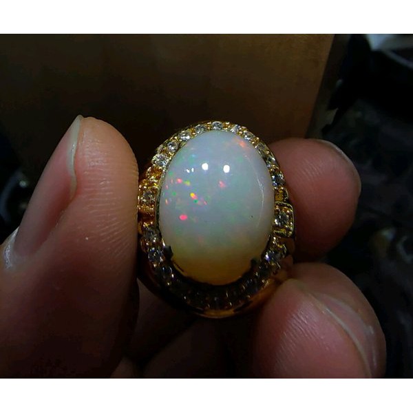 CINCIN NATURAL KALIMAYA BANTEN UDAH JARONG. SIZE JUMBO LOH. RING MEWAH. GRATIS MEMO BATU