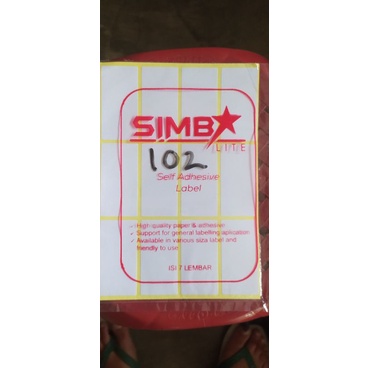 

KERTAS LABEL merk SIMBA