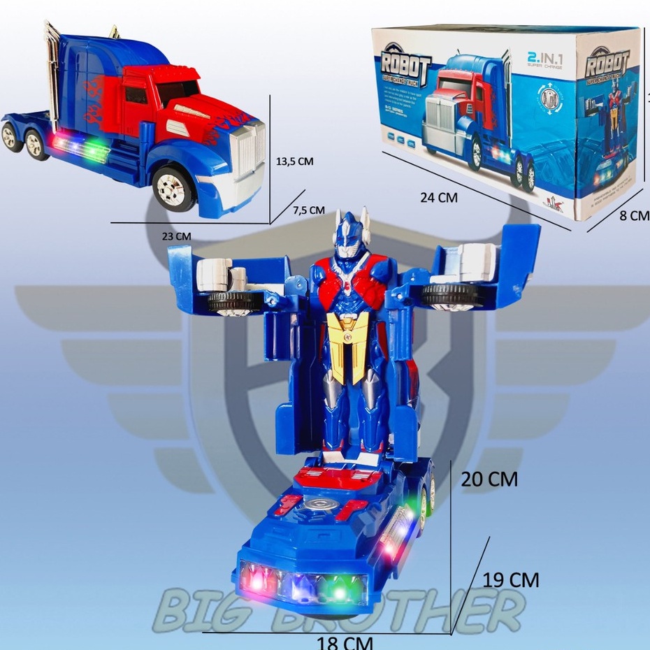 Mainan Anak Mobil Robot Transformer Mobil Robot Baterai Mobil Transformers