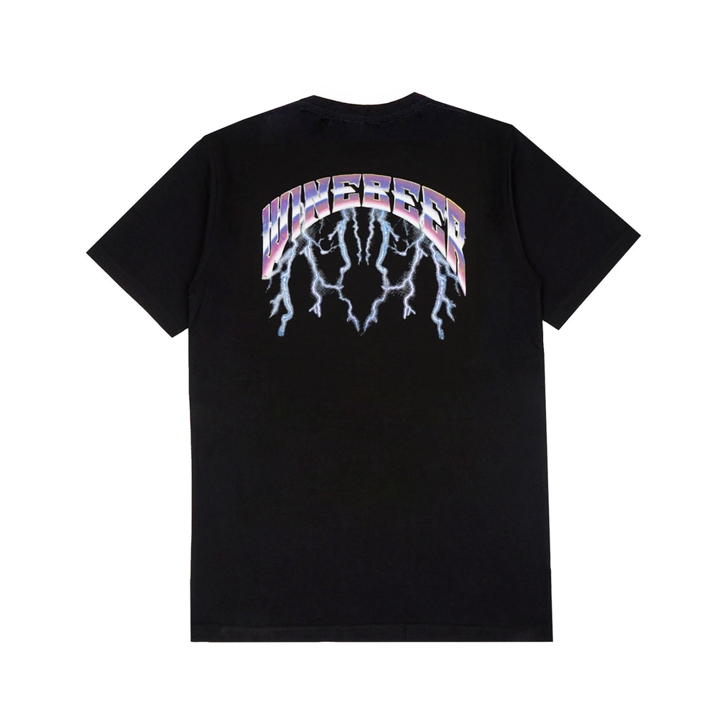 Winebeer Tshirt Kaos Lengan Pendek Lightning Black Combed24s