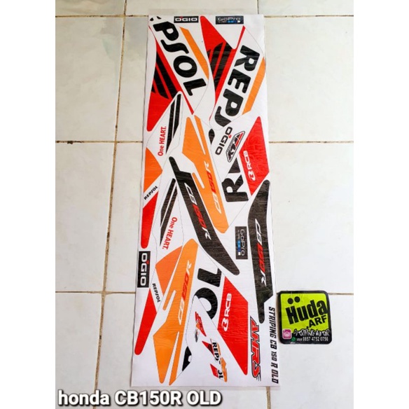 Striping variasi Honda CB 150 R Old Repsol lis Decal variasi Honda CB 150R Old Repsol