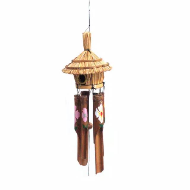 TERMURAH! KELONTONG BAMBU SANGKAR BURUNG 50x18x18 cm BEL ANGIN WIND CHIME GENTA ANGIN TERAS RUMAH