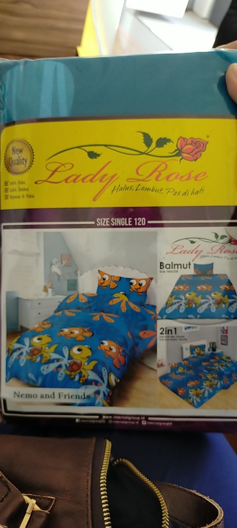 Sprei Lady Rose 120*200 Stitch Guitar , Pawpatrol , Rabbitstar,astrobear