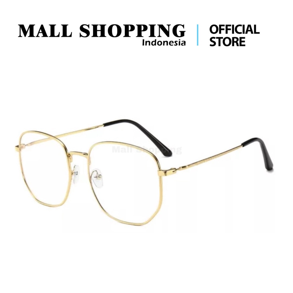 (COD) Kacamata Baca Frame 80 Anti Radiasi Metal Gaya Retro Untuk Pria / Wanita MALLSHOPPING