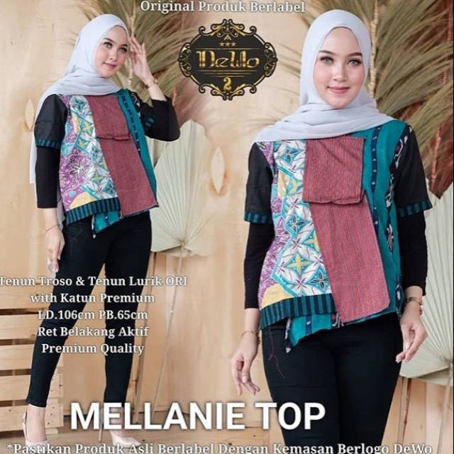 Blus tenun ori/blus lurik/blus batik/baju batik kantor/atasan batik wanita