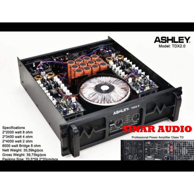 Power AMPLIFIER Ashley TDX 2.0 Td Class Ashley TDX2.0 OIGINAL