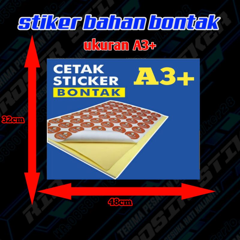 

STIKER A3 CUTTING untuk kemasan/produk makanan dan bisa reques
