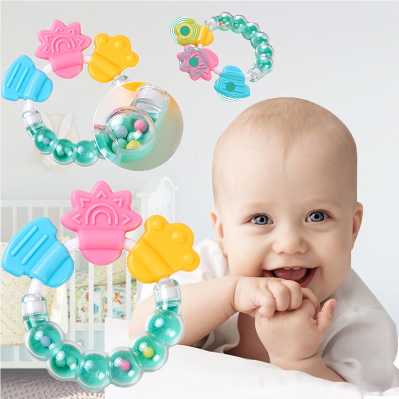 Poleey Mainan Teether Bayi Bahan Silikon