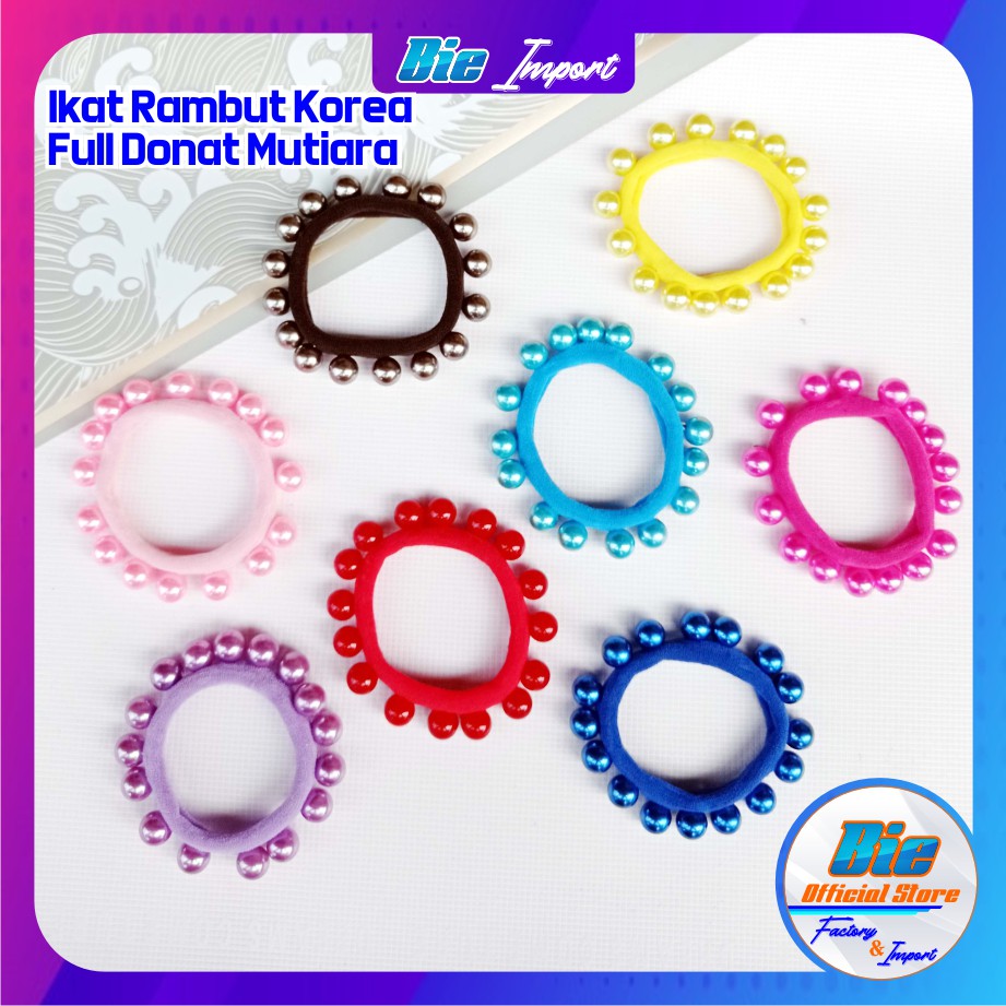 Ikat Rambut Korea Mutiara Premium Impor Best Seller