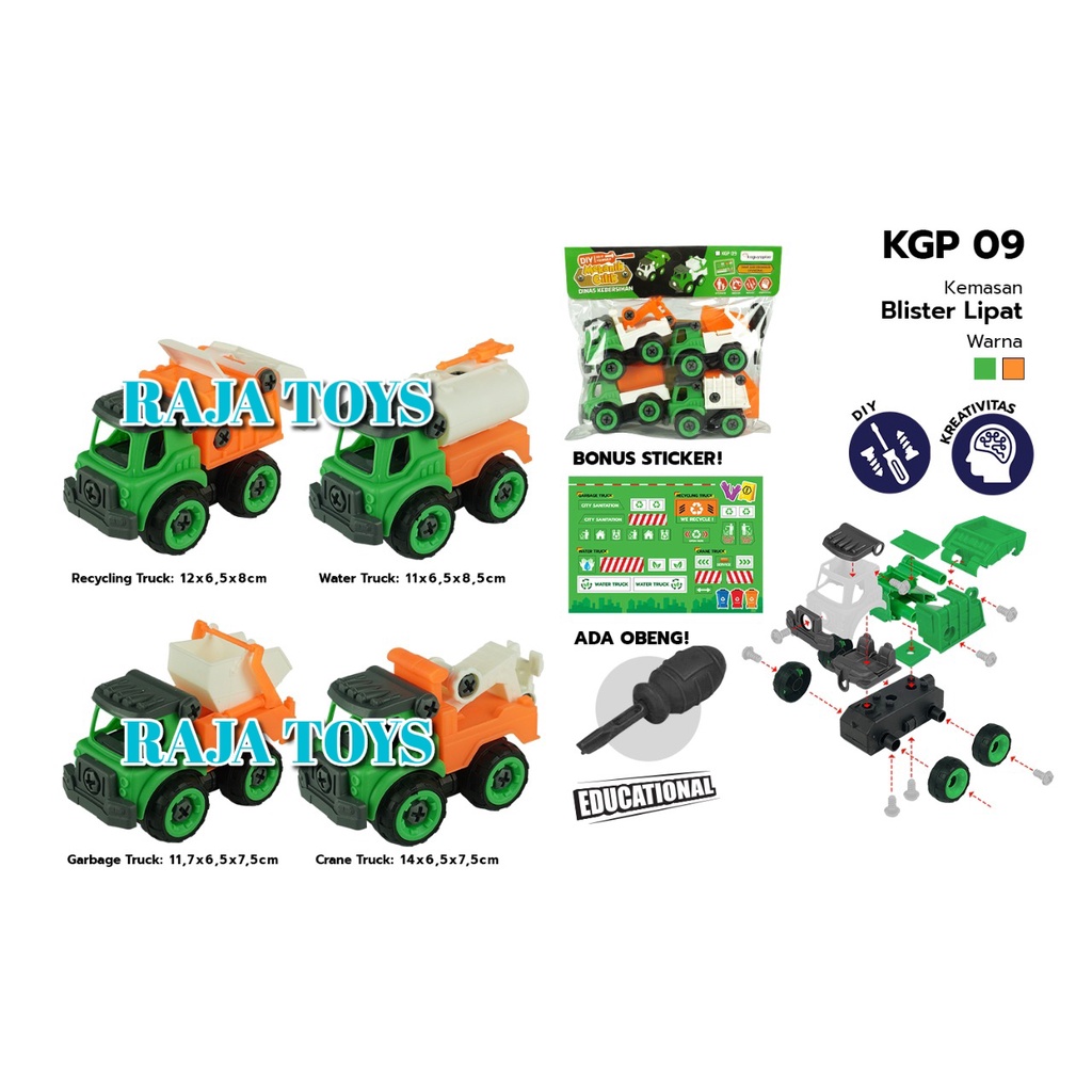 RAJA - Mainan Bongkar Pasang DIY Mekanik Cilik - KGP 09
